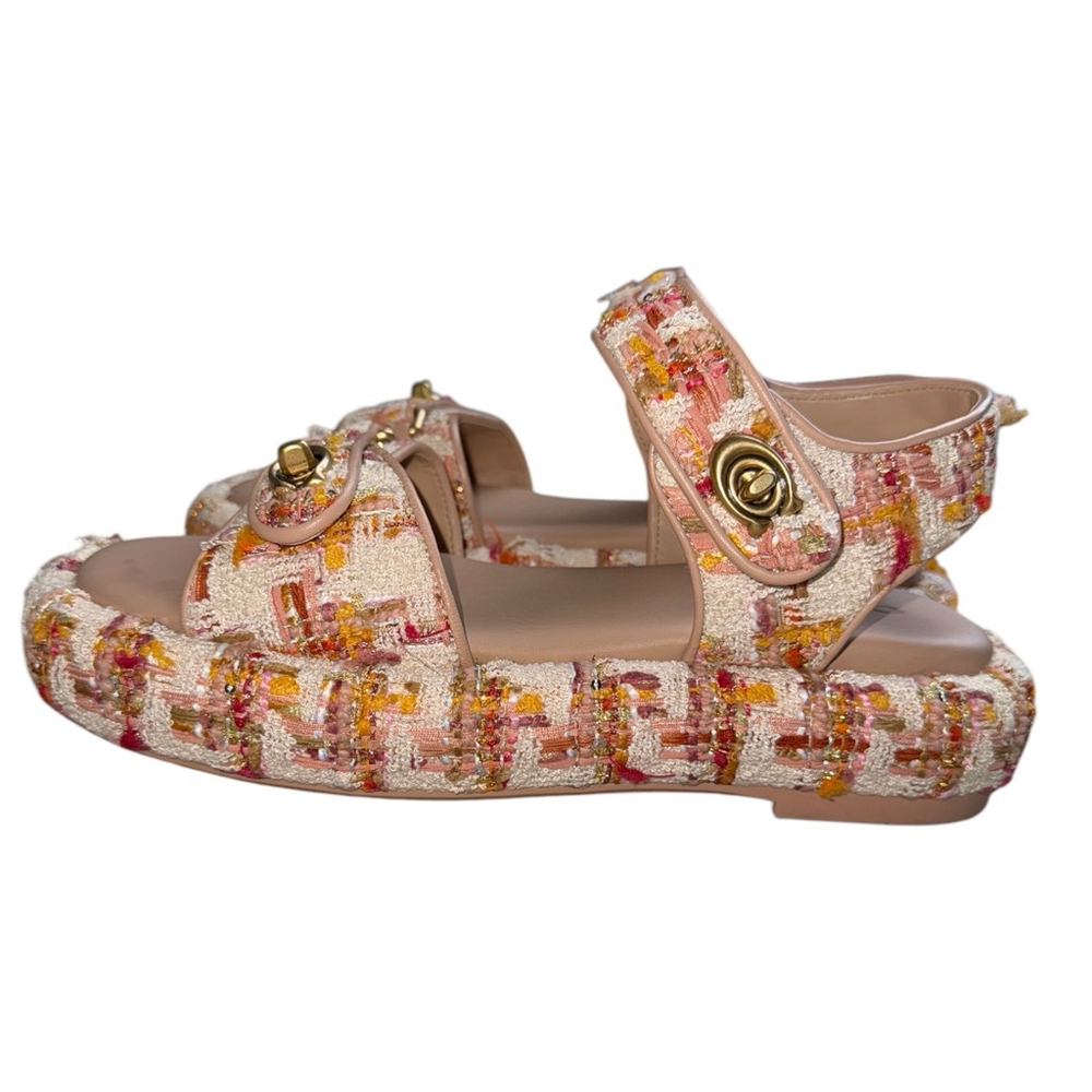 COACH Peyton Tweed Platform Sandals Women's Size 7.5 - Picture 10 of 15